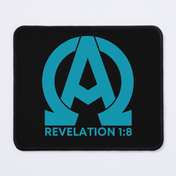 Item preview, Revelation 1:8 - Alpha and Omega Christian Quotes - Sky Blue Design designed and sold by MoriaStore.