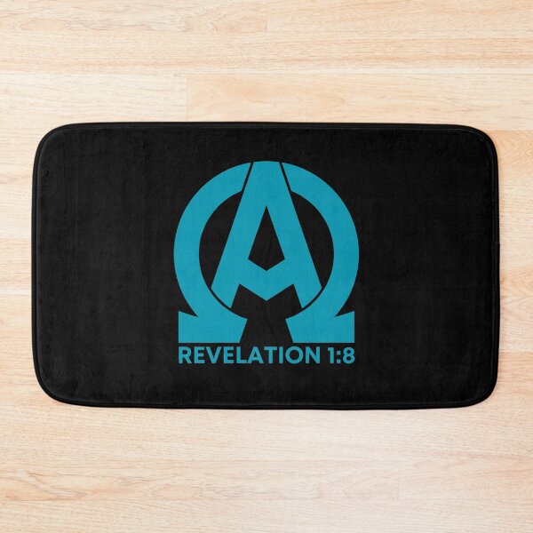 Item preview, Revelation 1:8 - Alpha and Omega Christian Quotes - Sky Blue Design designed and sold by MoriaStore.