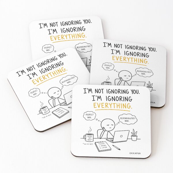 Item preview, I’m Not Ignoring You, I’m Ignoring Everything | Funny ADHD & Introvert Gift designed and sold by OkKafka.