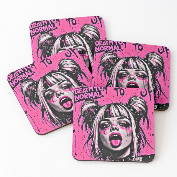 Item preview, Death To Normal – Grunge Pink Splatter Punk Girl designed and sold by Neer arts.