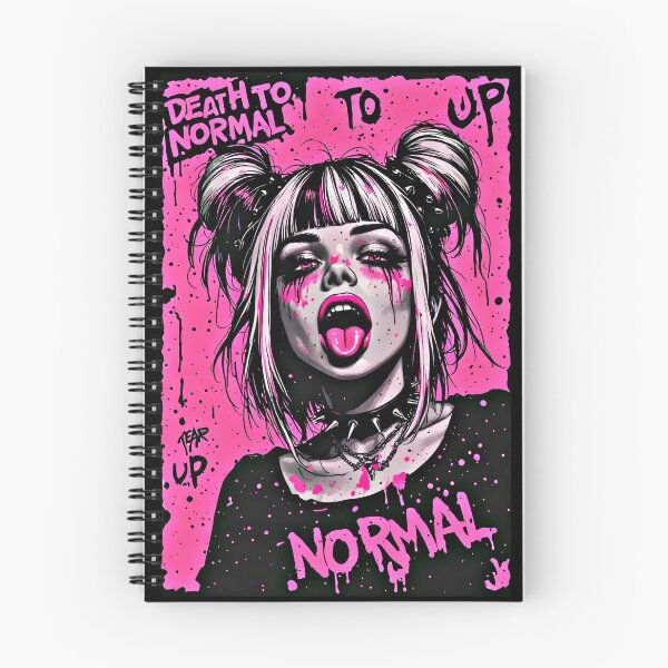 Item preview, Death To Normal – Grunge Pink Splatter Punk Girl designed and sold by Neer arts.