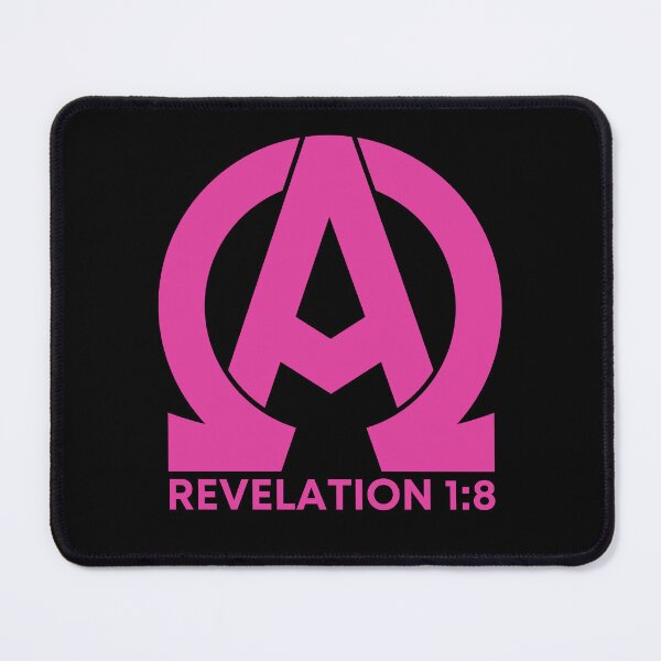 Item preview, Revelation 1:8 - Alpha and Omega Christian Quotes - Pink Design designed and sold by MoriaStore.