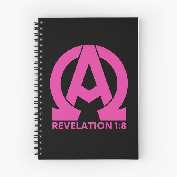 Item preview, Revelation 1:8 - Alpha and Omega Christian Quotes - Pink Design designed and sold by MoriaStore.