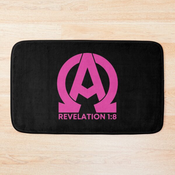 Item preview, Revelation 1:8 - Alpha and Omega Christian Quotes - Pink Design designed and sold by MoriaStore.