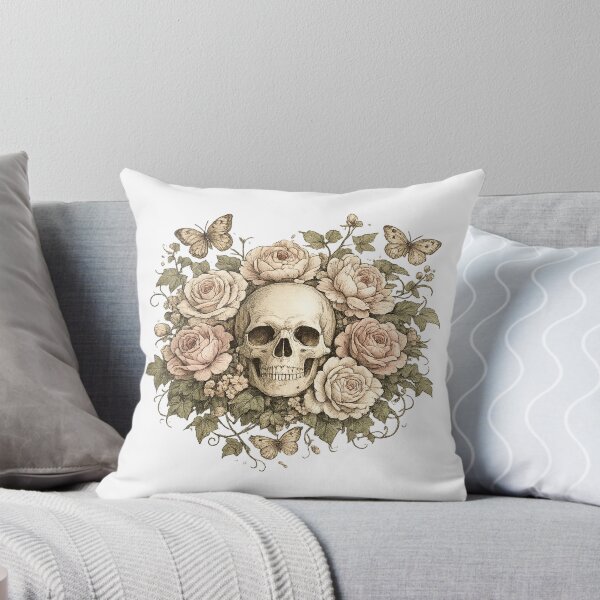 Item preview, Vintage Floral Skull | Gothic Roses & Butterflies | Dark Cottagecore Botanical Art designed and sold by MrDev.