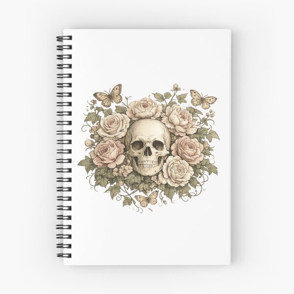 Item preview, Vintage Floral Skull | Gothic Roses & Butterflies | Dark Cottagecore Botanical Art designed and sold by MrDev.