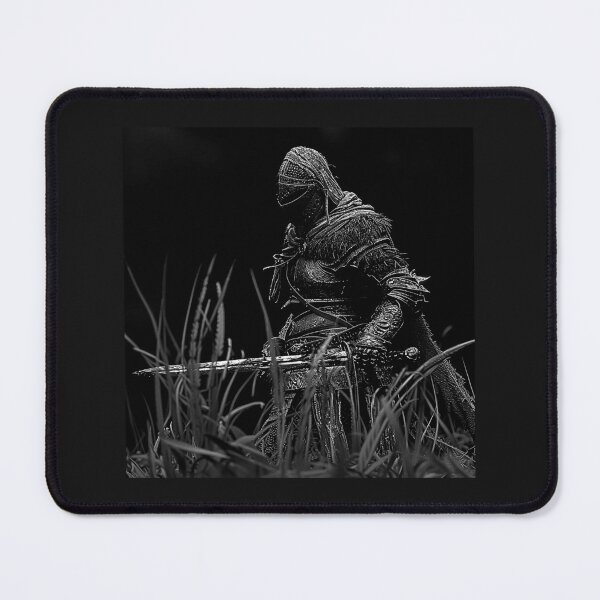 Item preview, Dark Fantasy Knight in the Marsh | Medieval Warrior Art | Black and White Gothic Illustration designed and sold by inkoutninja.
