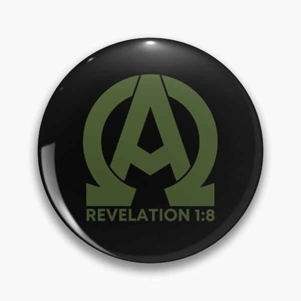 Item preview, Revelation 1:8 - Alpha and Omega Christian Quotes - Green Design designed and sold by MoriaStore.