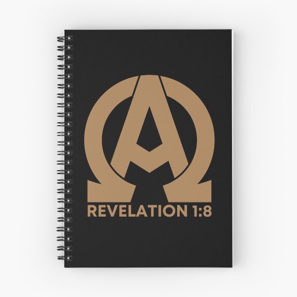 Item preview, Revelation 1:8 - Alpha and Omega Christian Quotes - Brown Design designed and sold by MoriaStore.