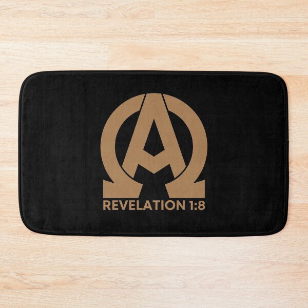 Item preview, Revelation 1:8 - Alpha and Omega Christian Quotes - Brown Design designed and sold by MoriaStore.