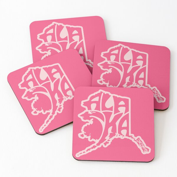 Item preview, Alaska inside of an Alaska map in pink designed and sold by AlaskaExtreme.