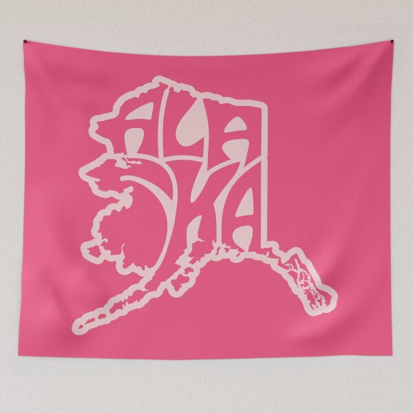 Item preview, Alaska inside of an Alaska map in pink designed and sold by AlaskaExtreme.