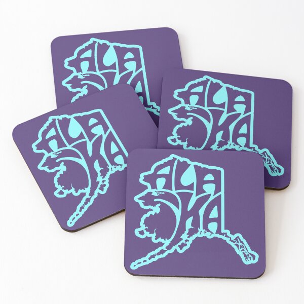 Item preview, Alaska inside of an Alaska map in blue and purple designed and sold by AlaskaExtreme.