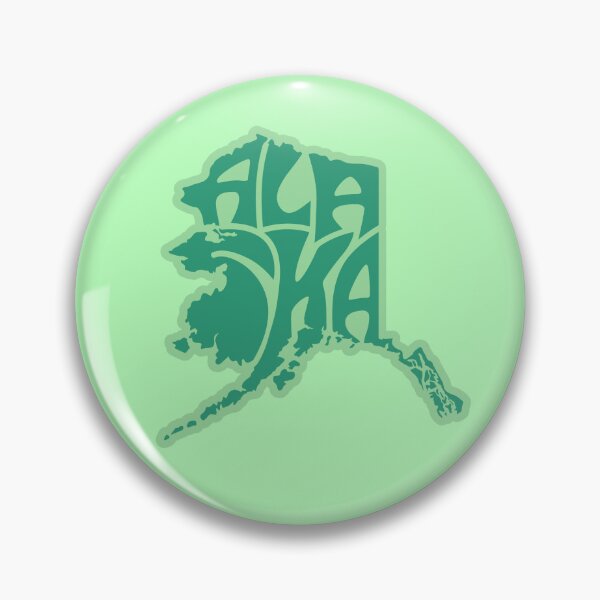 Item preview, Alaska written inside of an Alaska map in green designed and sold by AlaskaExtreme.