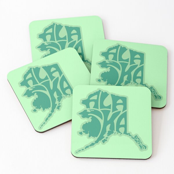 Item preview, Alaska written inside of an Alaska map in green designed and sold by AlaskaExtreme.