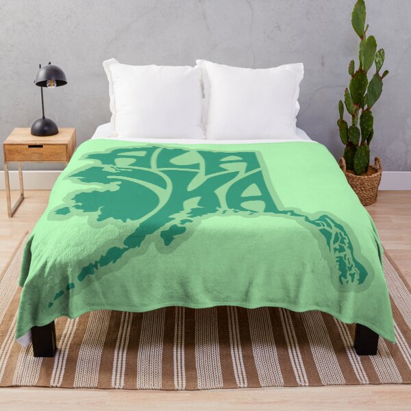 Item preview, Alaska written inside of an Alaska map in green designed and sold by AlaskaExtreme.