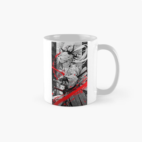 Item preview, Fierce Samurai Girl with Dual Katana – Japanese Anime Warrior Black Red Ink Splash Aesthetic designed and sold by Dyan4.