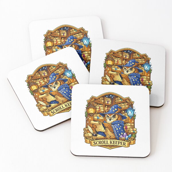 Item preview, Scroll Keeper Owl | Wizard Library | Fantasy Mage & Magical Scrolls designed and sold by MrDev.