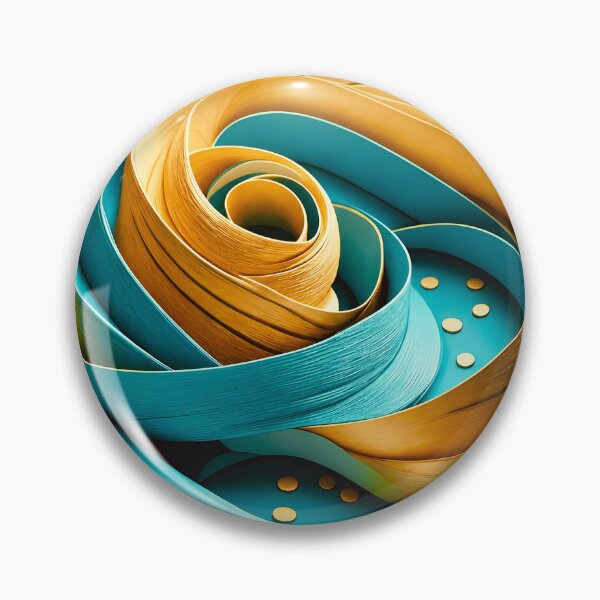 Item preview, Intricate Spiral in Turquoise and Gold designed and sold by Vicky Brago-Mitchell®.