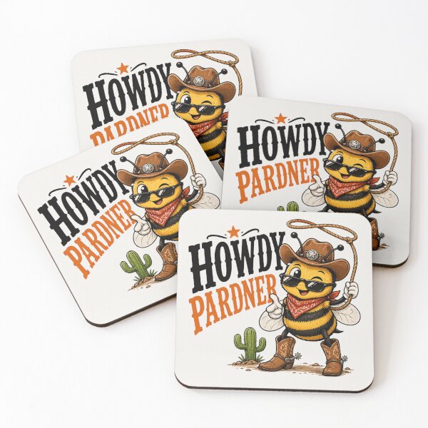 Item preview, Howdy Pardner Funny Cowboy Bee Western Humor designed and sold by Myra365Art.