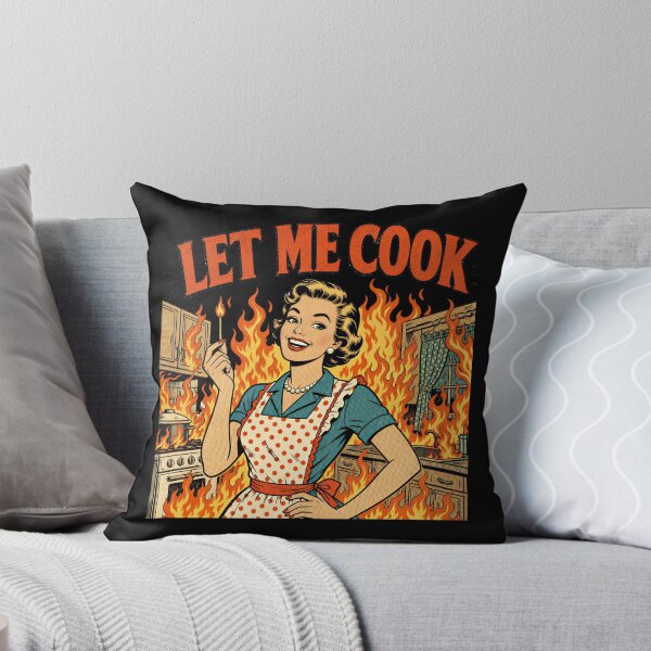 Item preview, Funny Let Me Cook Retro Housewife Kitchen Fire designed and sold by NSB-Design.