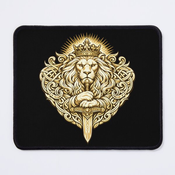 Item preview, Crowned Lion King | Royal Heraldic Lion | Medieval Sword & Majesty Emblem designed and sold by MrDev.