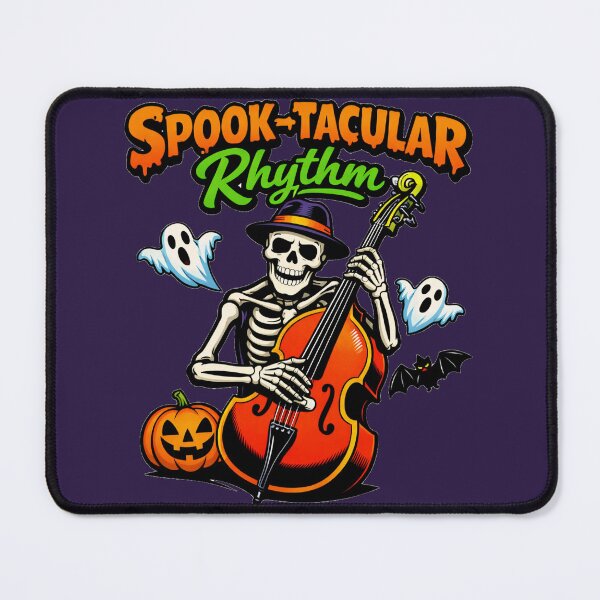 Item preview, Halloween Cello Skeleton Playing Double Bass Spooktacular Rhythm designed and sold by DeliaDesignsCo.