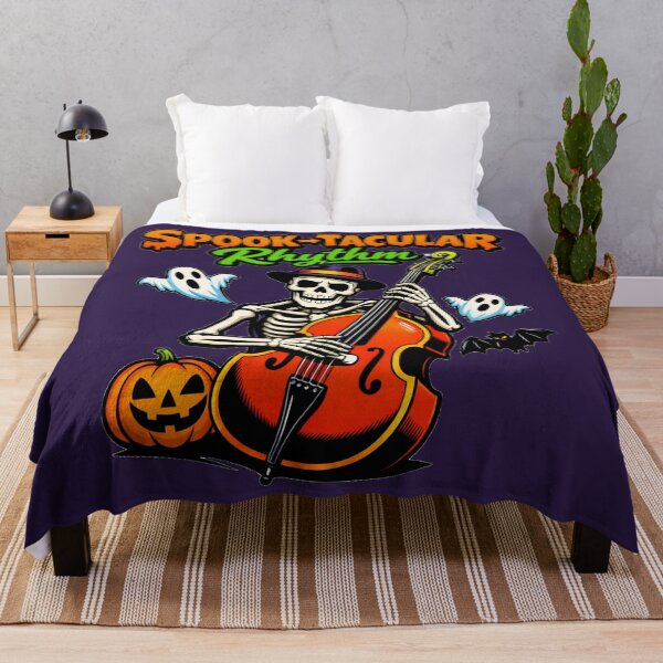 Item preview, Halloween Cello Skeleton Playing Double Bass Spooktacular Rhythm designed and sold by DeliaDesignsCo.