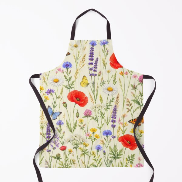 Item preview, Cottagecore Wildflower Field with Butterflies Pattern designed and sold by adlkh.