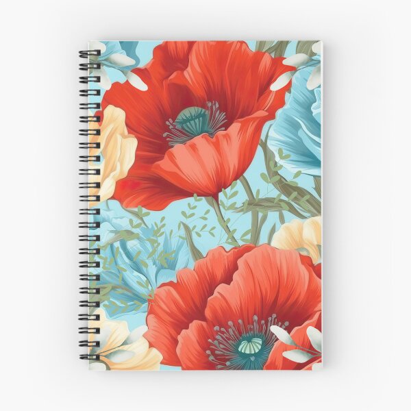 Item preview, Red and Blue Poppy Design designed and sold by MountainRoisin.