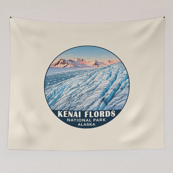 Item preview, Kenai Fjords National Park Retro Design designed and sold by Gideon Emmerich.