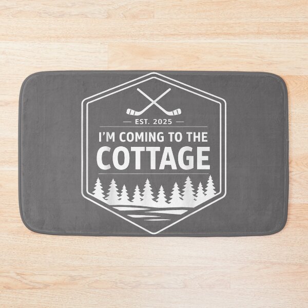 Item preview, Coming to The Cottage Cozy Outdoors Hockey Romantic Couple designed and sold by KristineLi.