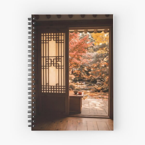 Item preview, Cozy Autumn Hanok Garden View with Warm Fall Colors designed and sold by SOOstudio73.