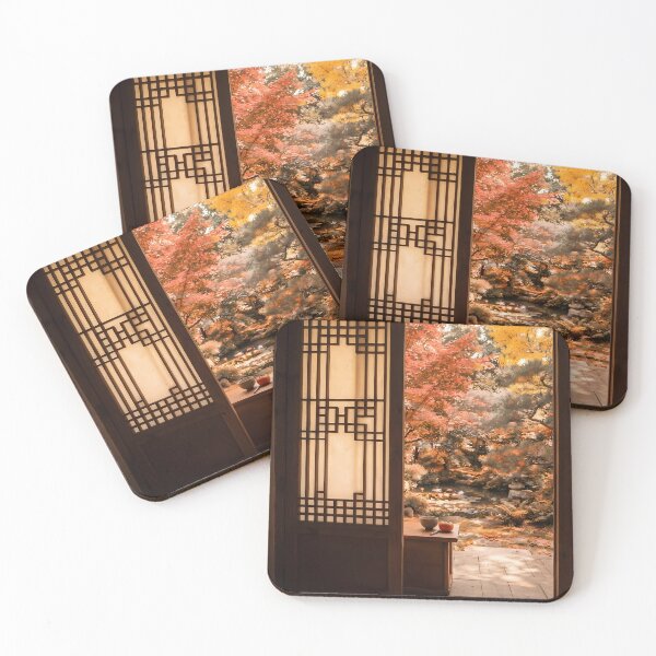 Item preview, Cozy Autumn Hanok Garden View with Warm Fall Colors designed and sold by SOOstudio73.