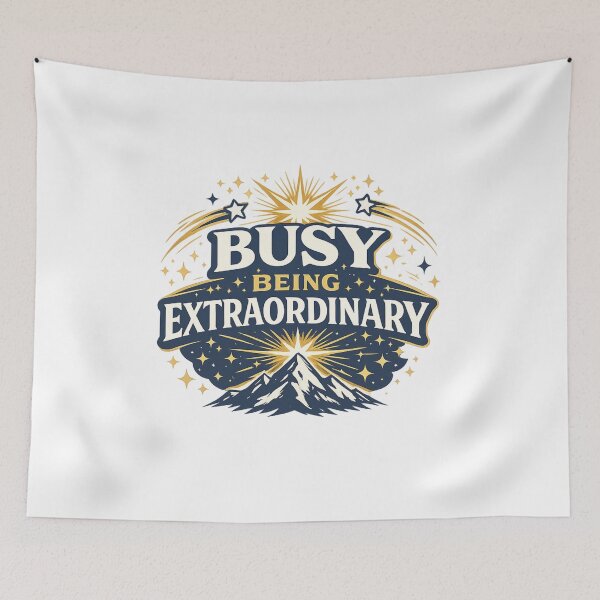 Item preview, Busy Being Extraordinary Motivational Mountain Vintage Retro Inspirational Shirt designed and sold by SoulThread Studio.