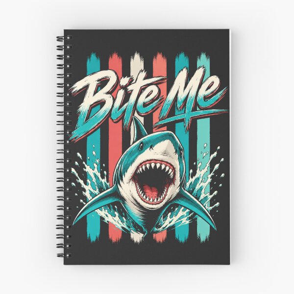 Item preview, Retro 80s Bite Me Shark designed and sold by legendaryskins.