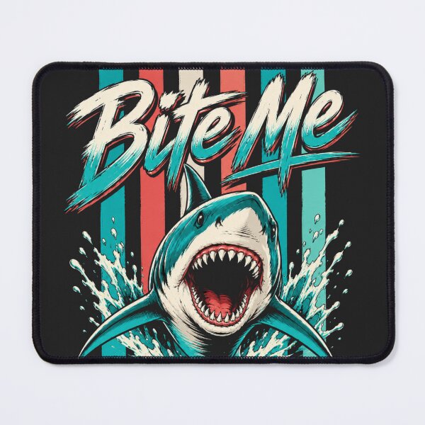 Item preview, Retro 80s Bite Me Shark designed and sold by legendaryskins.
