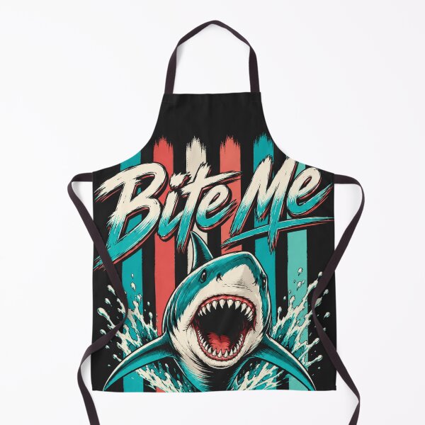 Item preview, Retro 80s Bite Me Shark designed and sold by legendaryskins.