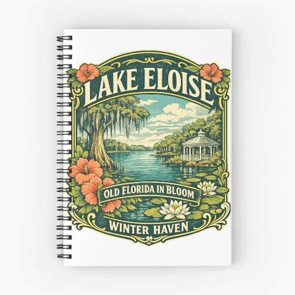 Item preview, Lake Eloise Old Florida in Bloom – Vintage Winter Haven Art designed and sold by Past in Threads.