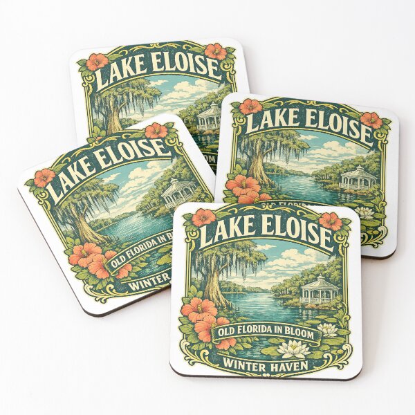 Item preview, Lake Eloise Old Florida in Bloom – Vintage Winter Haven Art designed and sold by Past in Threads.