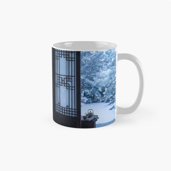Item preview, Serene Winter Hanok Garden View with Soft Snow designed and sold by SOOstudio73.