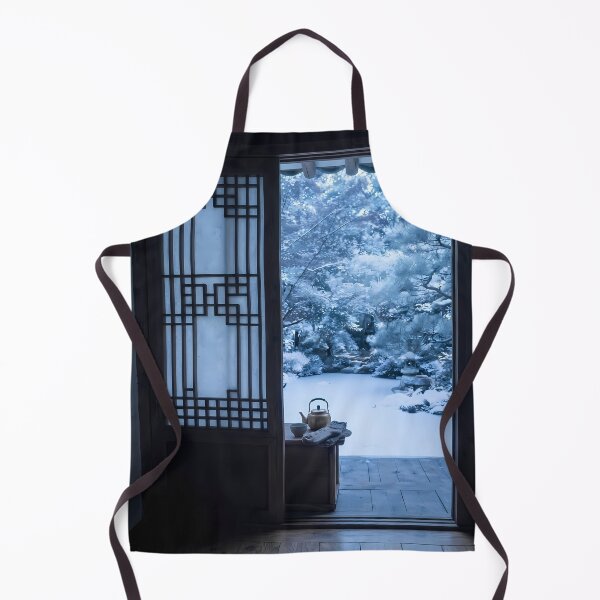 Item preview, Serene Winter Hanok Garden View with Soft Snow designed and sold by SOOstudio73.