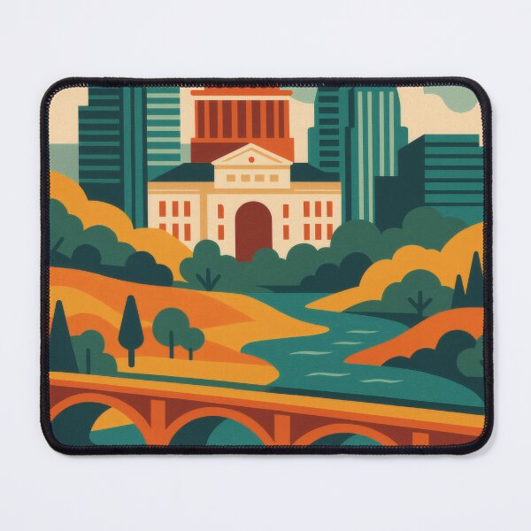 Item preview, Retro Pop Art Poster Illustration of Austin | Bold Live Music Capital Print with Texas State Capitol, Congress Avenue Bridge & Skyline | Vintage Texas Travel Wall Art Decor designed and sold by PaintedPixels01.