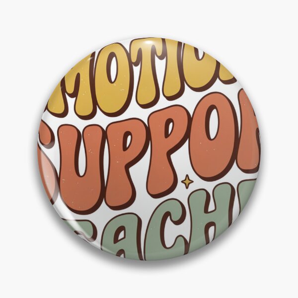 Item preview, Emotional Support Teacher Groovy Retro Style designed and sold by JMDesignHub.