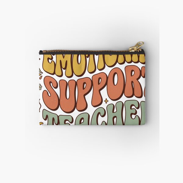 Item preview, Emotional Support Teacher Groovy Retro Style designed and sold by JMDesignHub.