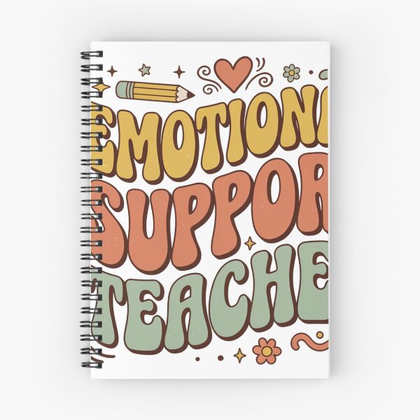 Item preview, Emotional Support Teacher Groovy Retro Style designed and sold by JMDesignHub.