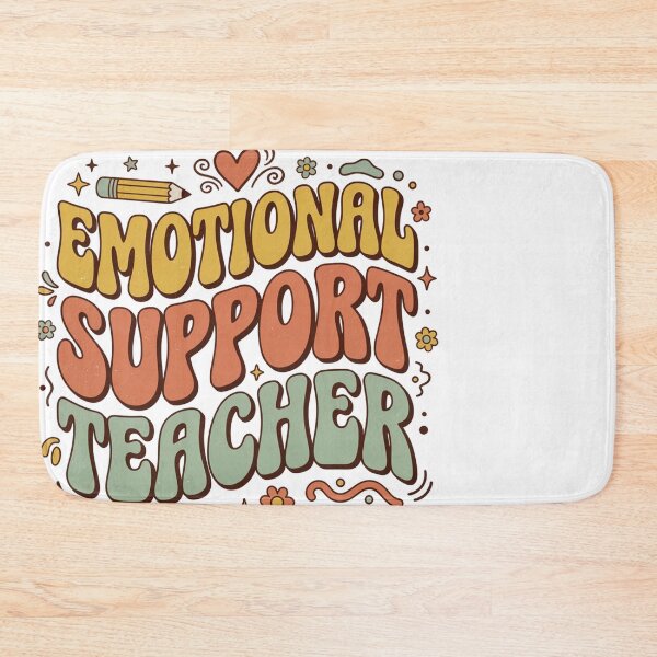 Item preview, Emotional Support Teacher Groovy Retro Style designed and sold by JMDesignHub.