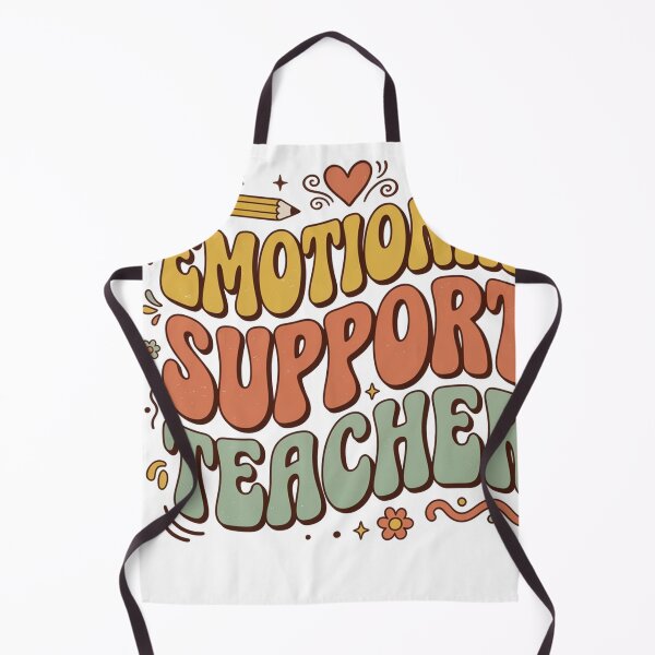 Item preview, Emotional Support Teacher Groovy Retro Style designed and sold by JMDesignHub.