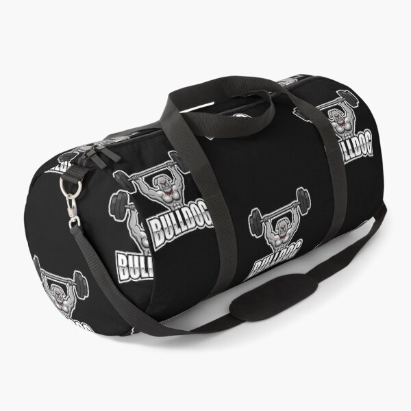 Item preview, Muscular Bulldog Overhead Press Gym Mascot designed and sold by Trezcharacts.