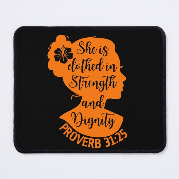 Item preview, Proverbs 31:25 – She Is Clothed with Strength and Dignity - Christian Quote designed and sold by MoriaStore.